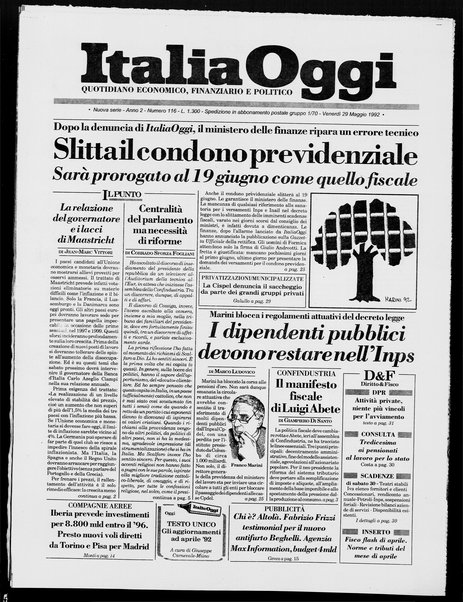 Italia oggi : quotidiano di economia finanza e politica